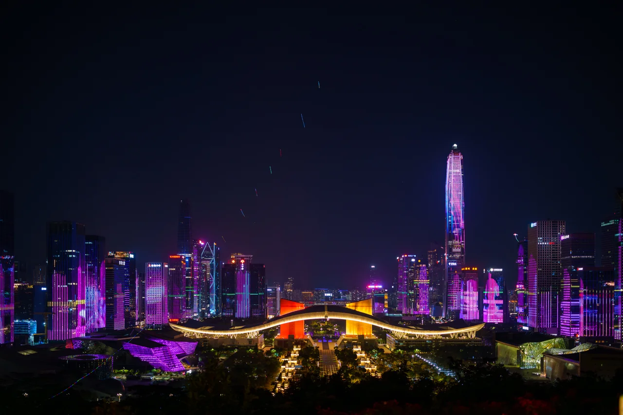 Light Show on New Year's Eve in Shenzhen
